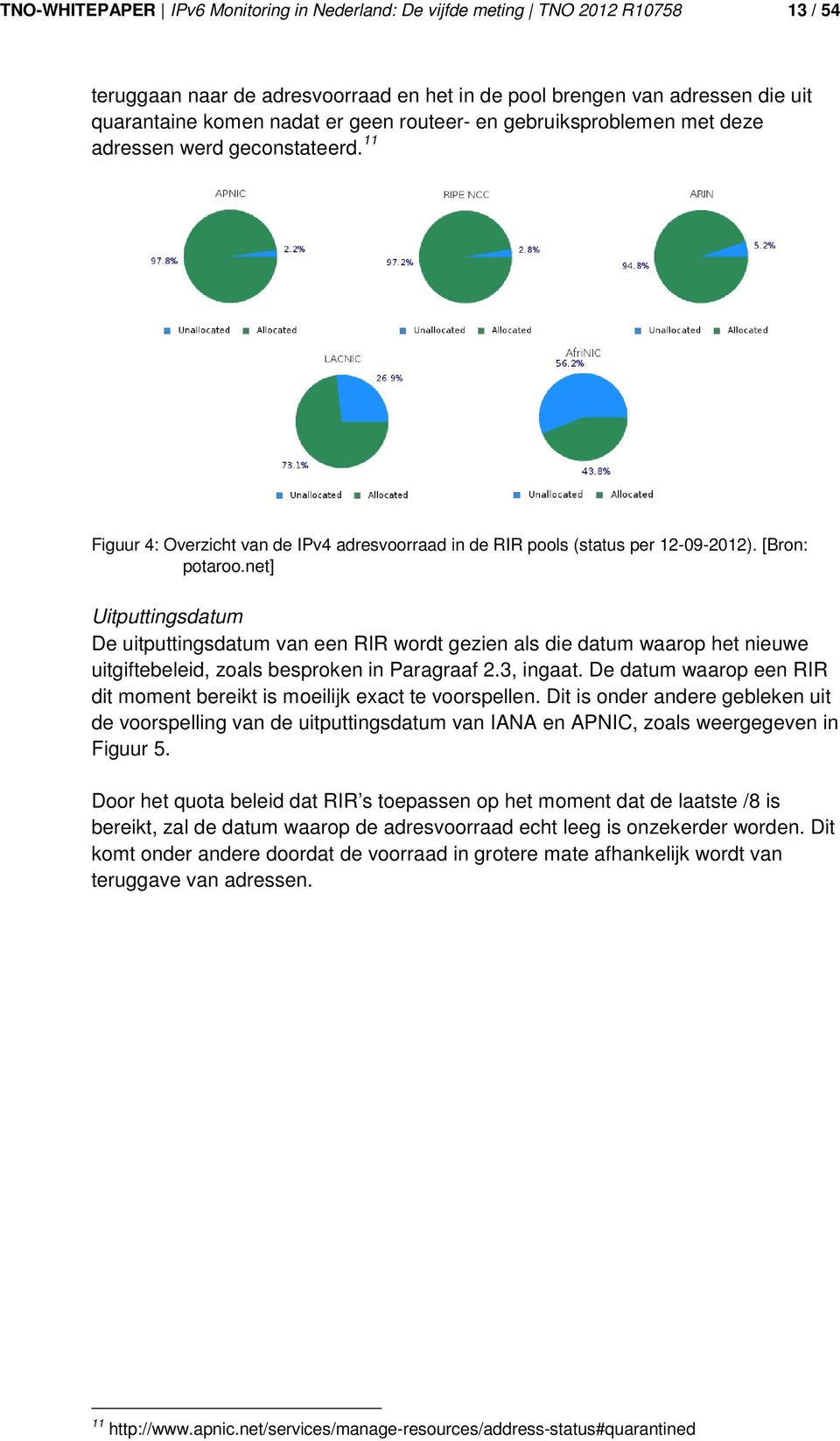 net] Uitputtingsdatum De uitputtingsdatum van een RIR wordt gezien als die datum waarop het nieuwe uitgiftebeleid, zoals besproken in Paragraaf 2.3, ingaat.