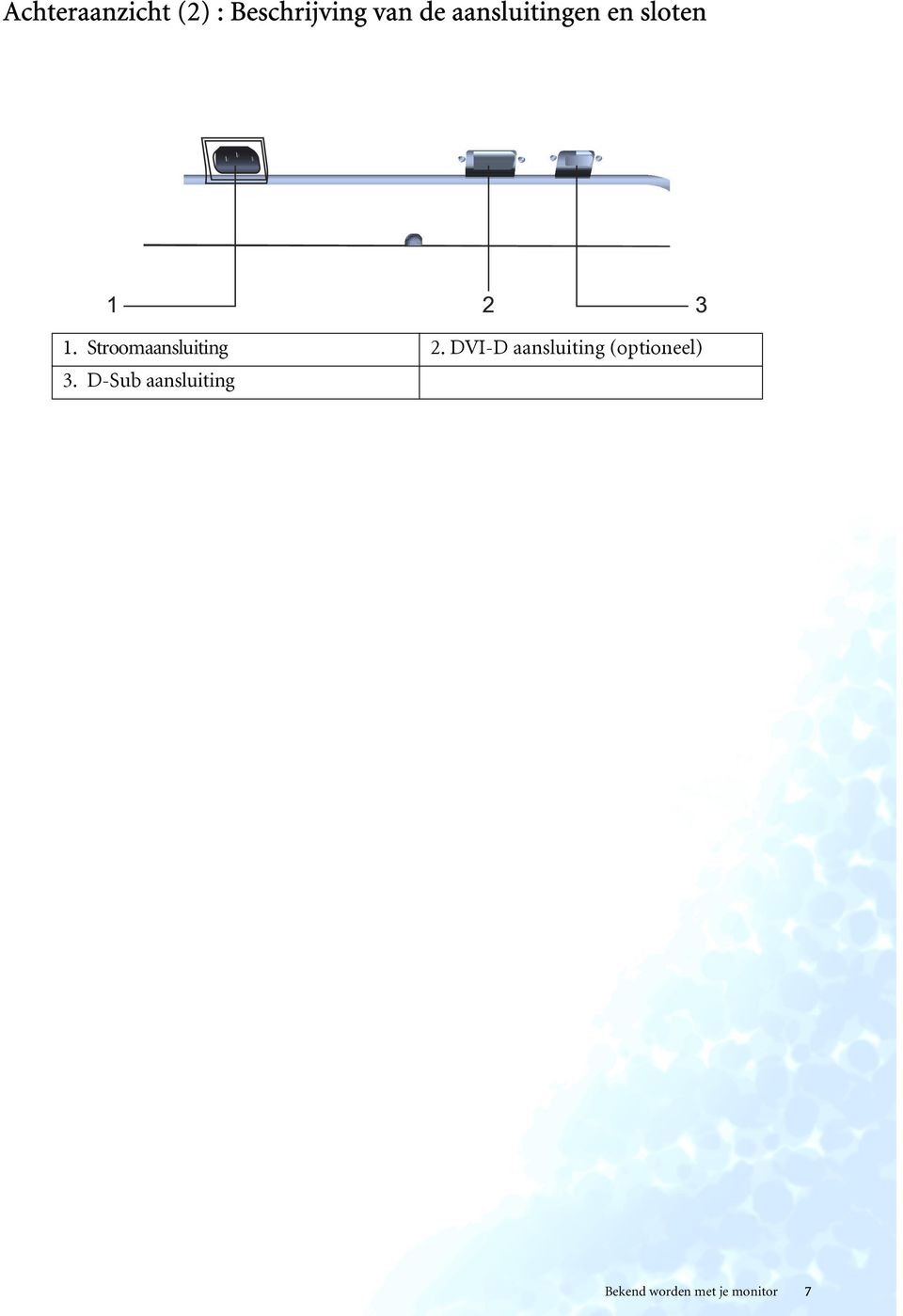 Stroomaansluiting 2.