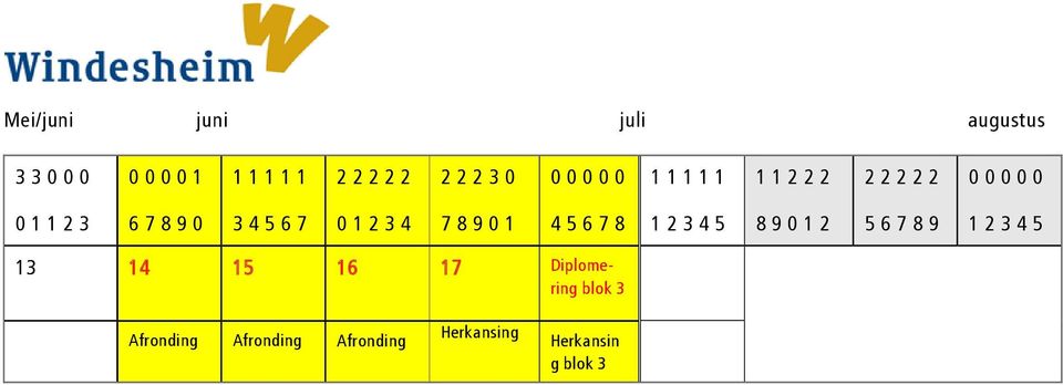 5 6 7 8 8 9 0 1 2 5 6 7 8 9 13 14 15 16 17 Diplomering blok