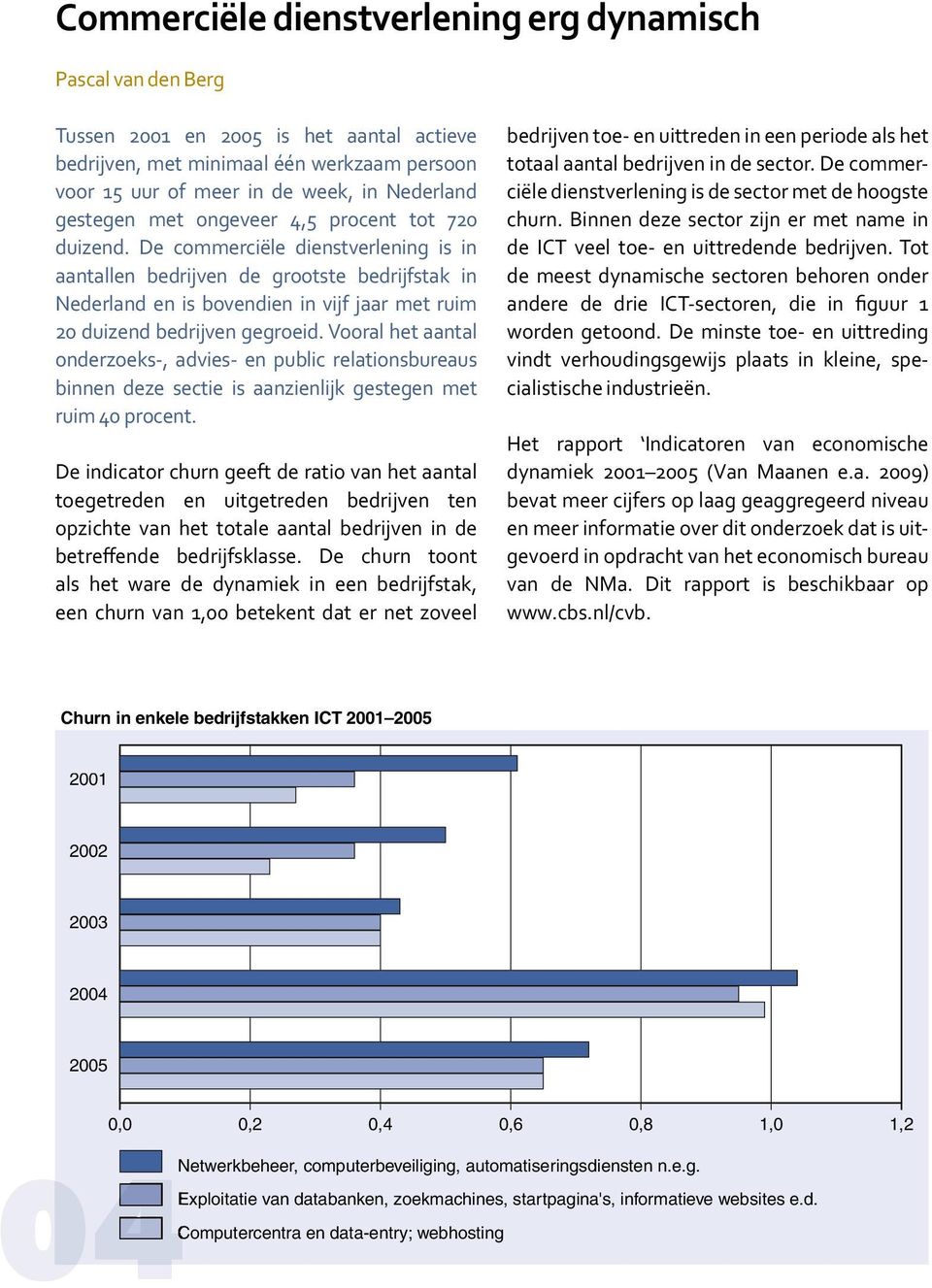 De commerciële dienstverlening is in aantallen bedrijven de grootste bedrijfstak in Nederland en is bovendien in vijf jaar met ruim 20 duizend bedrijven gegroeid.