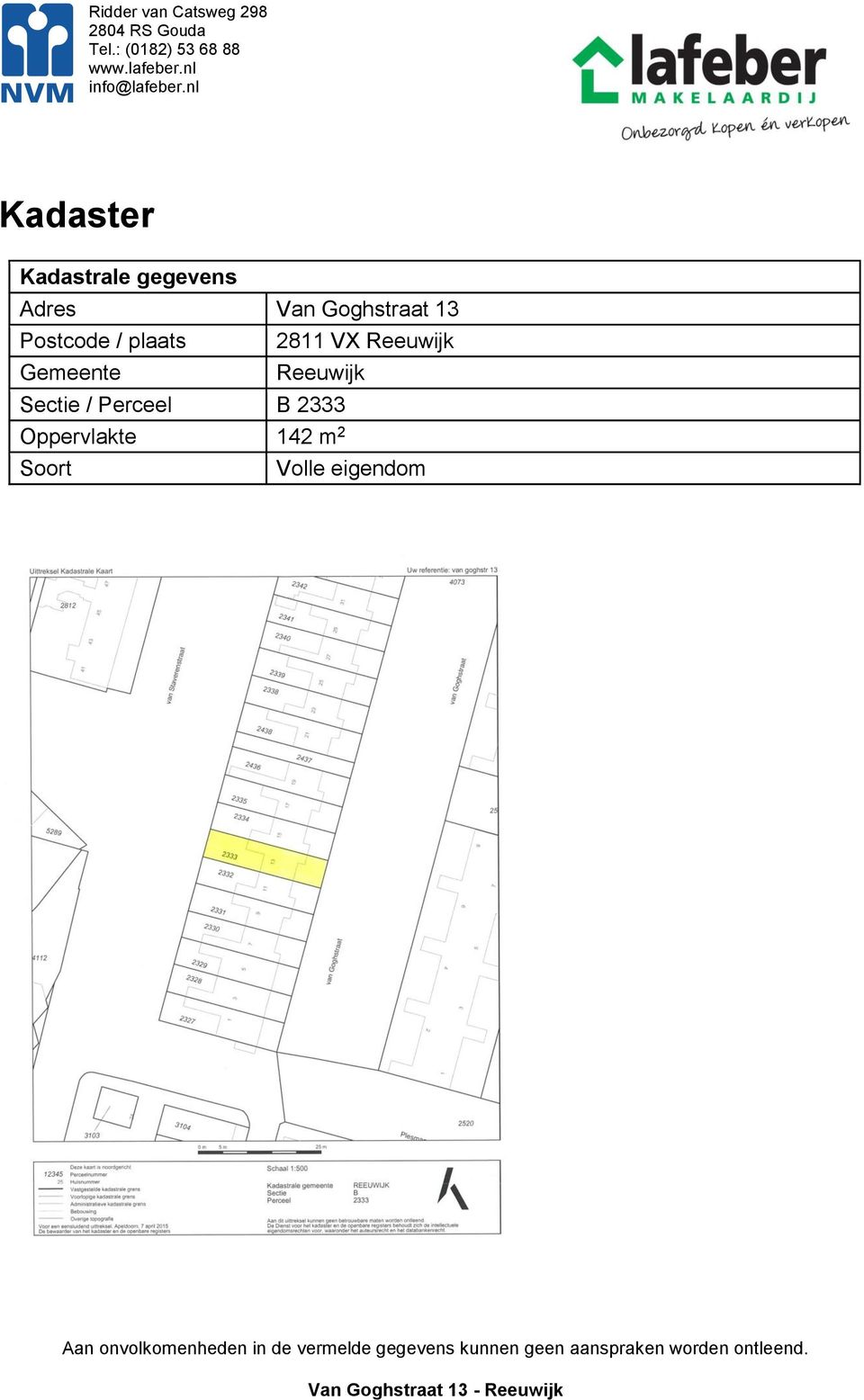 Reeuwijk Gemeente Reeuwijk Sectie /