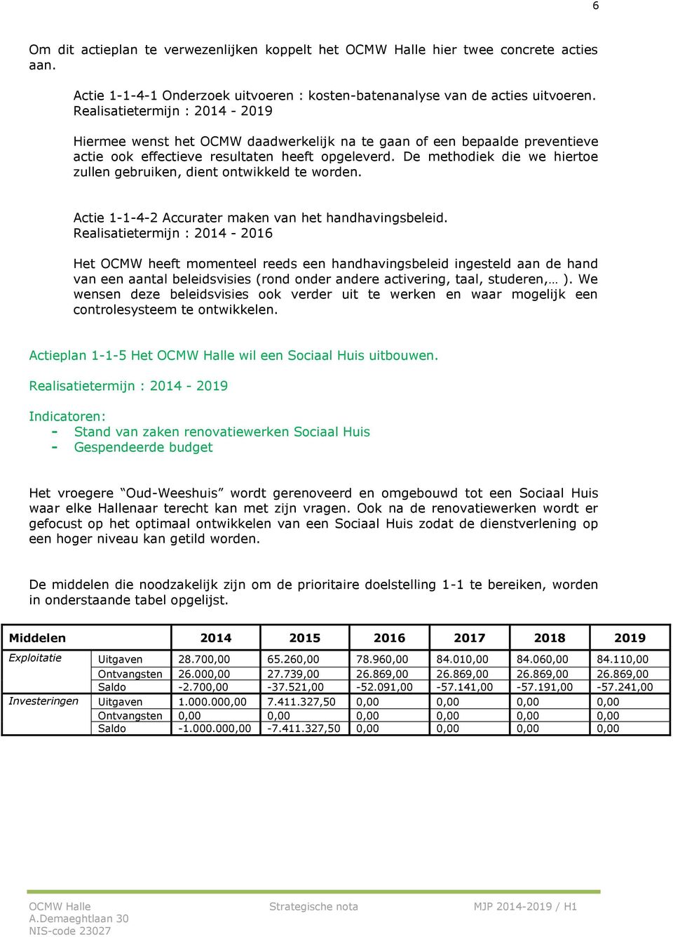 De methodiek die we hiertoe zullen gebruiken, dient ontwikkeld te worden. Actie 1-1-4-2 Accurater maken van het handhavingsbeleid.