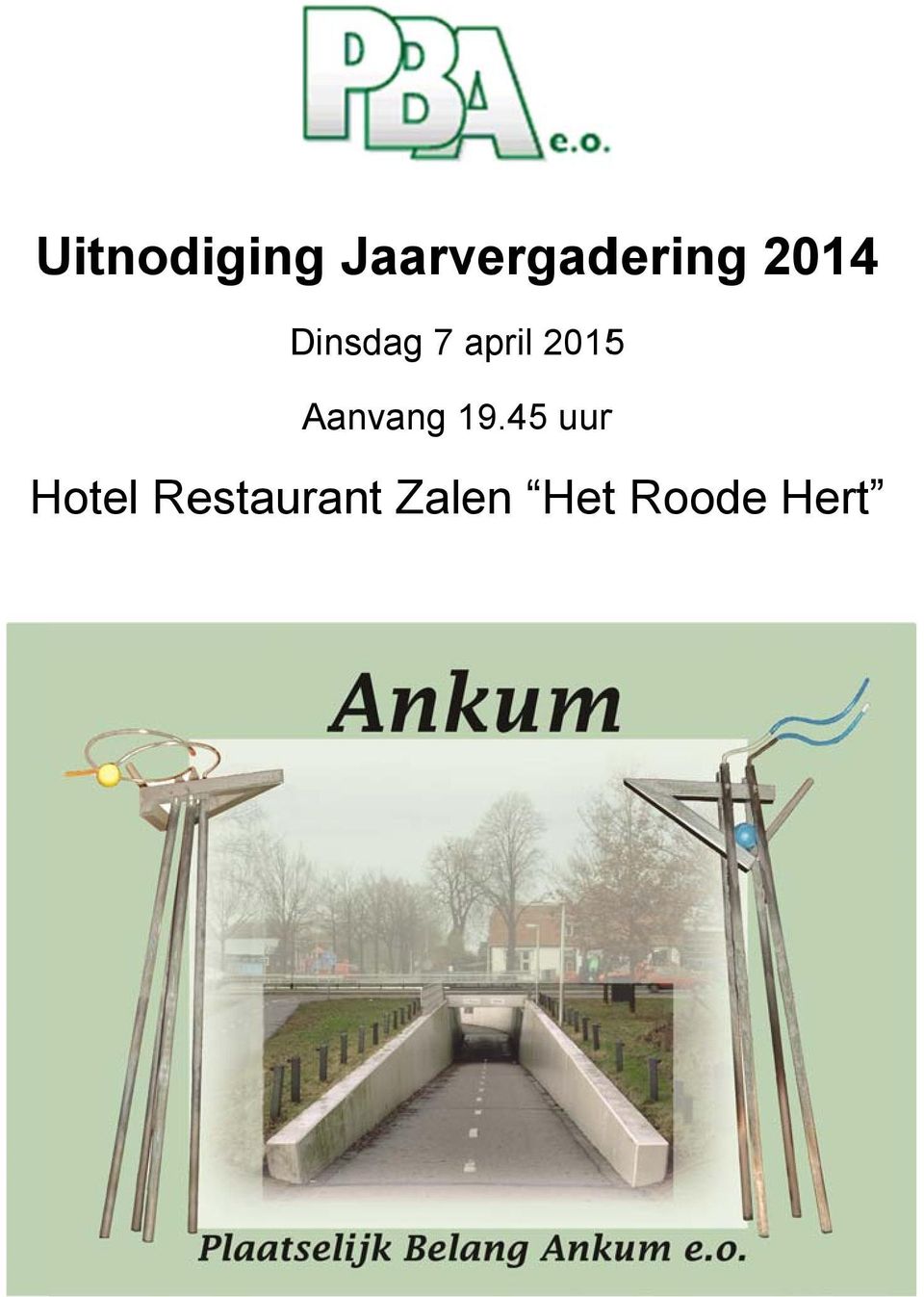 7 april 20155 Aanvang 19.