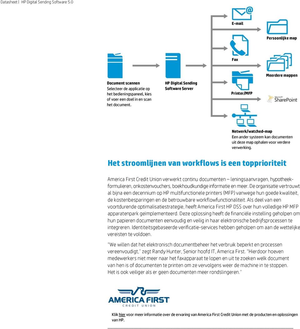 Het stroomlijnen van workflows is een topprioriteit America First Credit Union verwerkt continu documenten leningsaanvragen, hypotheekformulieren, onkostenvouchers, boekhoudkundige informatie en meer.