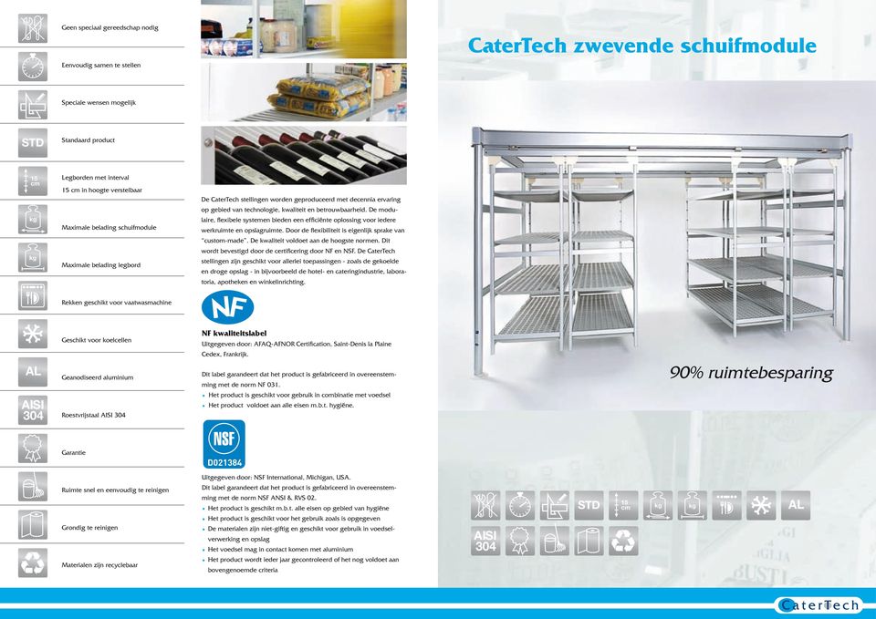 De modulaire, flexibele systemen bieden een efficiënte oplossing voor iedere werkruimte en opslagruimte. Door de flexibiliteit is eigenlijk sprake van custom-made.