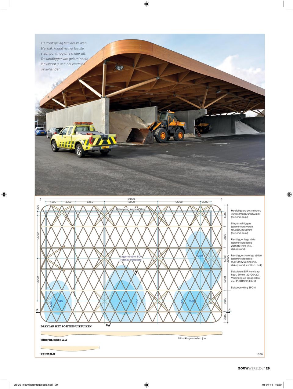 buik) Randligger lage zijde gelamineerd lariks 230x1134mm (incl. dakopstand) Liggerhoogte: 800 (=standaardhoogte) 1260 33000 Randliggers overige zijden gelamineerd lariks 90x1134/1266mm (incl.