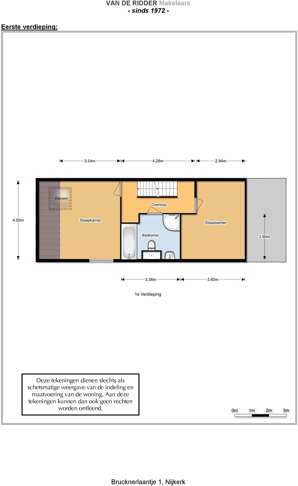 indeling en maatvoering van de woning.