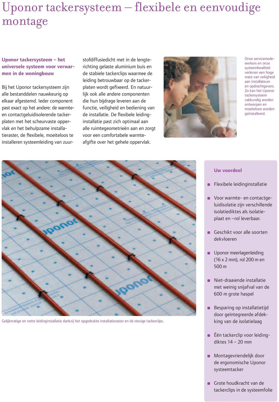 Ieder component past exact op het andere: de warmteen contactgeluidisolerende tackerplaten met het scheurvaste oppervlak en het behulpzame installatieraster, de flexibele, moeiteloos te installeren