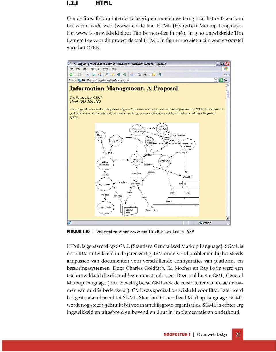 10 Voorstel voor het www van Tim Berners-Lee in 1989 HTML is gebaseerd op SGML (Standard Generalized Markup Language). SGML is door IBM ontwikkeld in de jaren zestig.