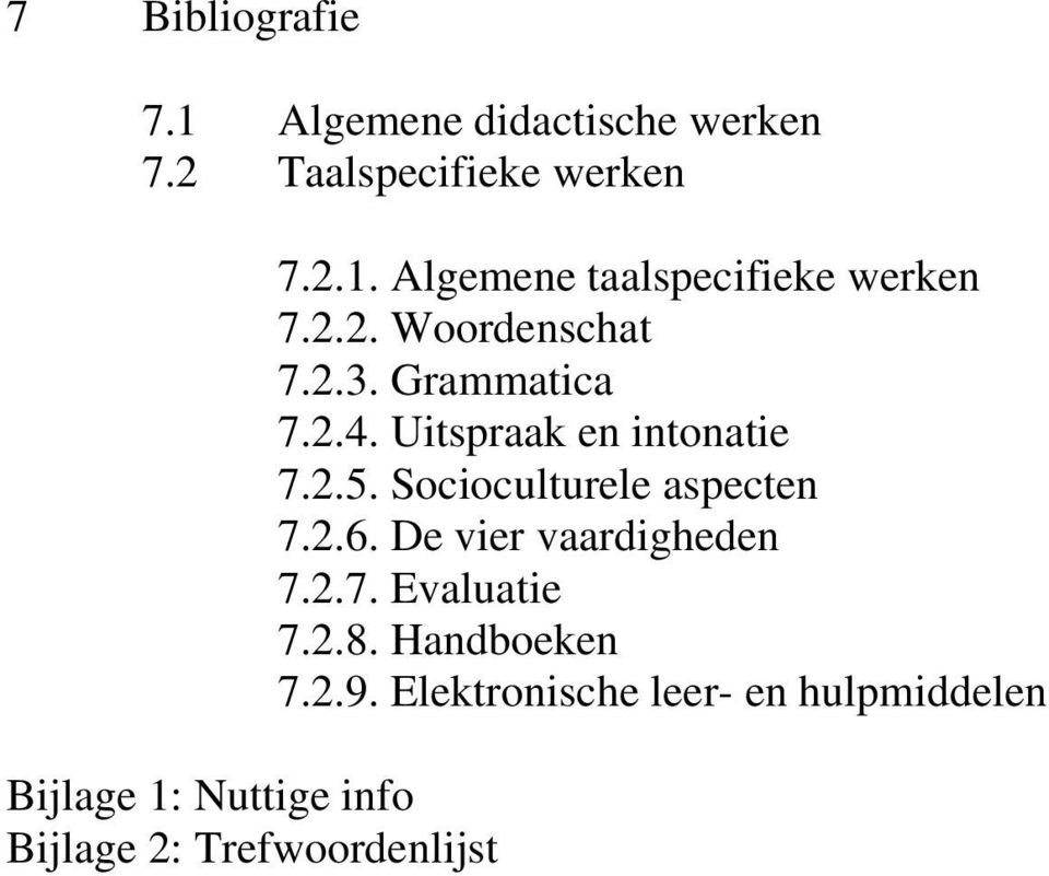 2.2. Woordenschat 7.2.3. Grammatica 7.2.4. Uitspraak en intonatie 7.2.5.