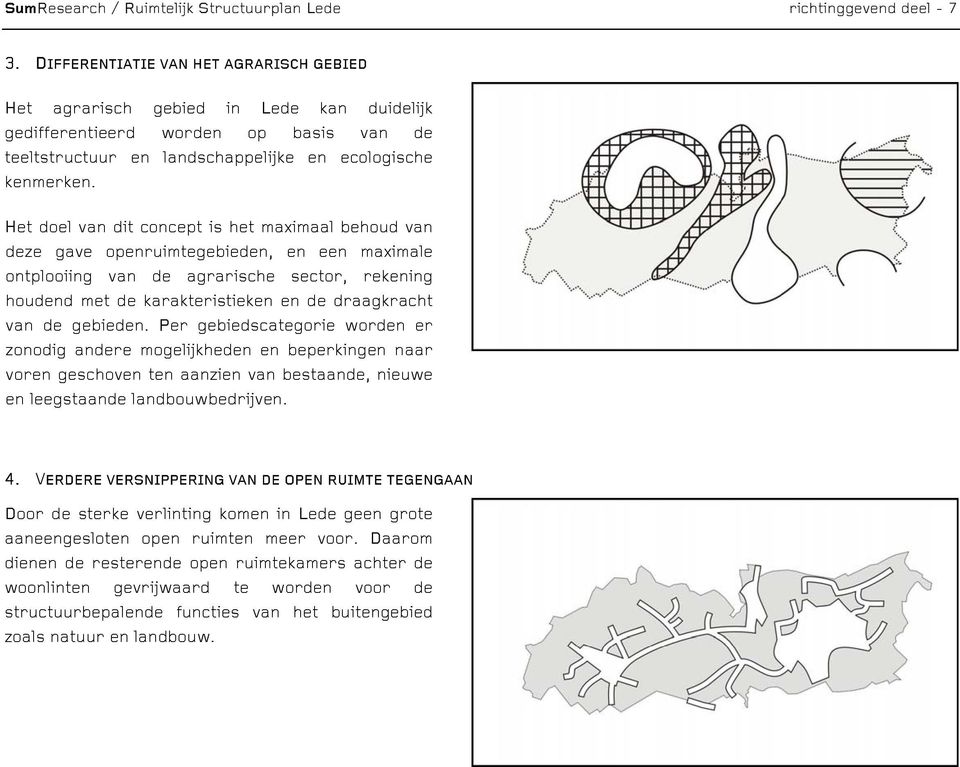 Het doel van dit concept is het maximaal behoud van deze gave openruimtegebieden, en een maximale ontplooiing van de agrarische sector, rekening houdend met de karakteristieken en de draagkracht van