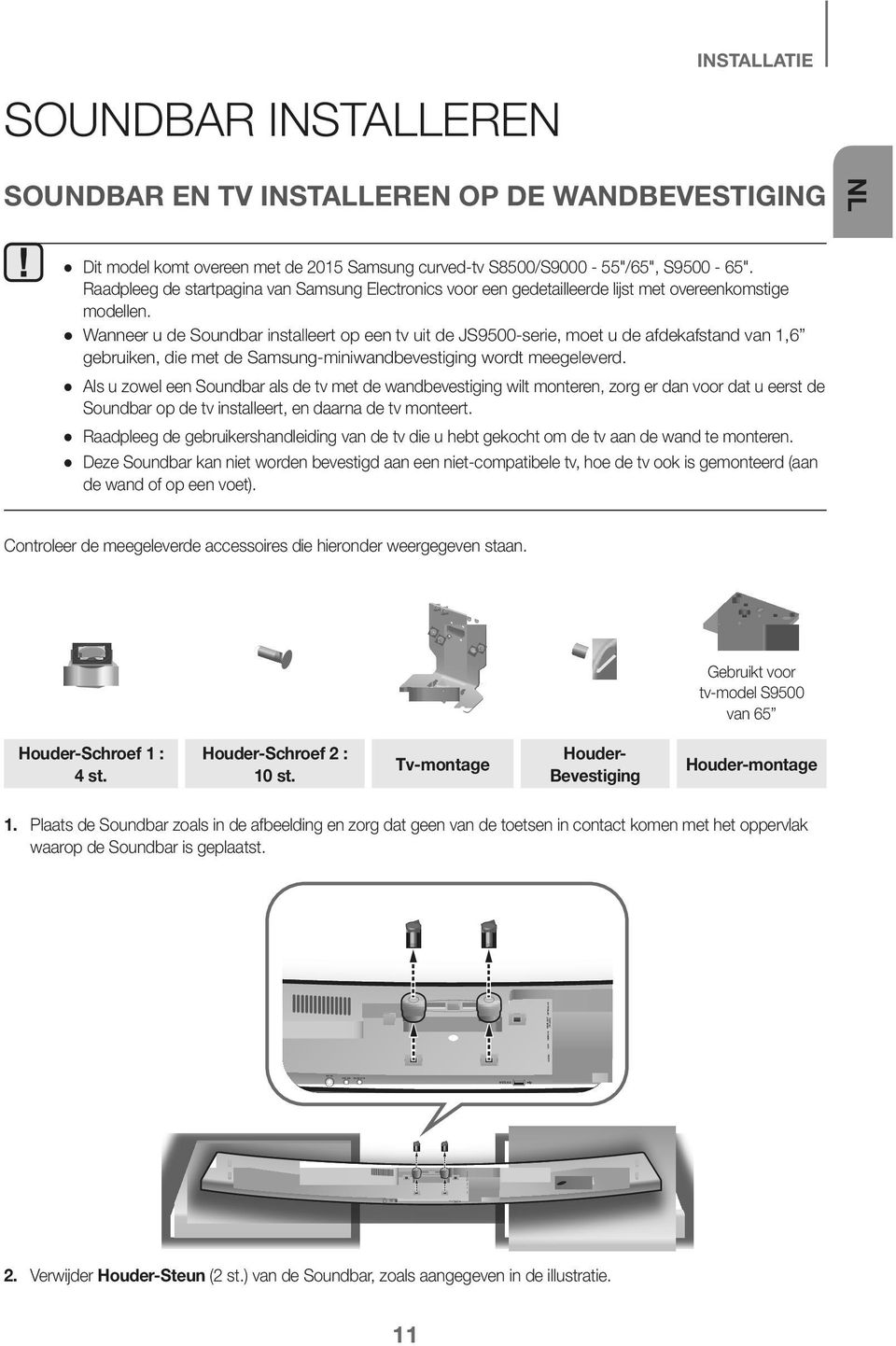 S8500/S9000-55"/65", S9500-65". Raadpleeg de startpagina van Samsung Electronics voor een gedetailleerde lijst met overeenkomstige modellen.