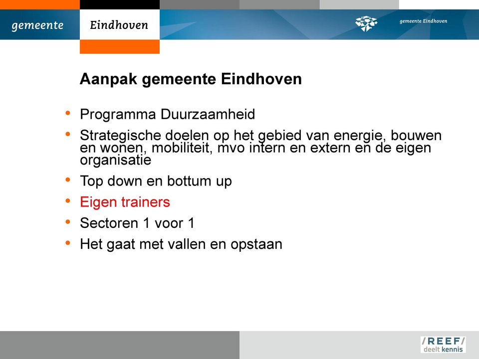 mvo intern en extern en de eigen organisatie Top down en bottum