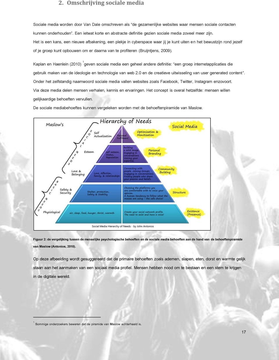 Het is een kans, een nieuwe afbakening, een plekje in cyberspace waar jij je kunt uiten en het bewustzijn rond jezelf of je groep kunt opbouwen om er daarna van te profiteren (Bruijntjens, 2009).