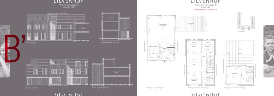 m 2 3,5 m 2 13,0 m 2 14,7 m 2 Gevel parkzijde Linker zijgevel parkzijde Plattegrond begane