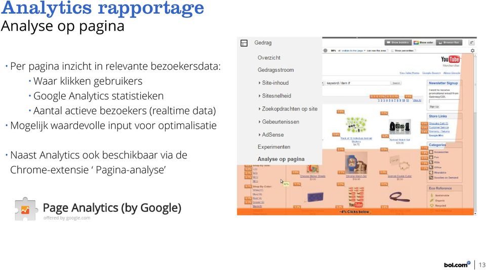 bezoekers (realtime data) Mogelijk waardevolle input voor