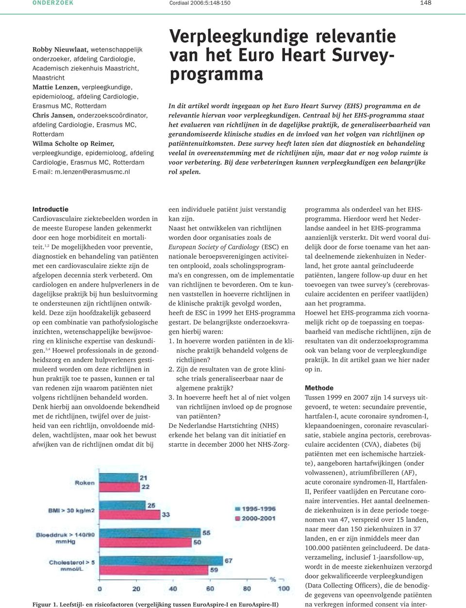 Cardiologie, Erasmus MC, Rotterdam E-mail: m.lenzen@erasmusmc.