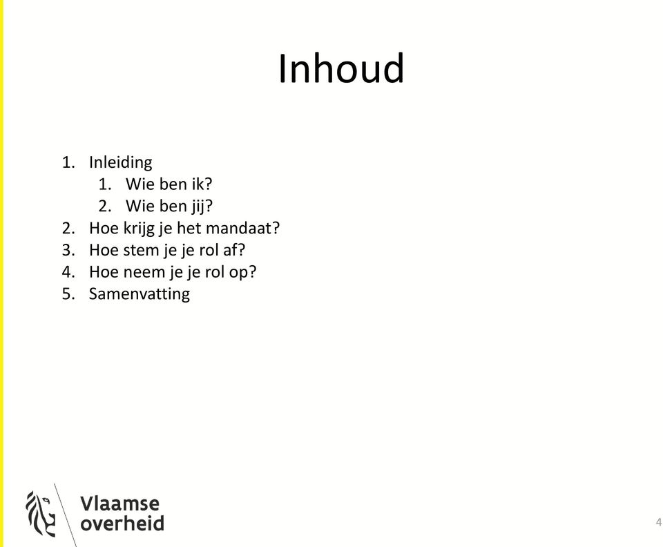 Hoe krijg je het mandaat? 3.