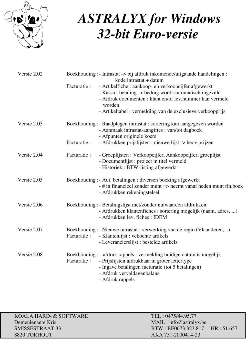 automatisch ingevuld - Afdruk documenten : klant en/of lev.