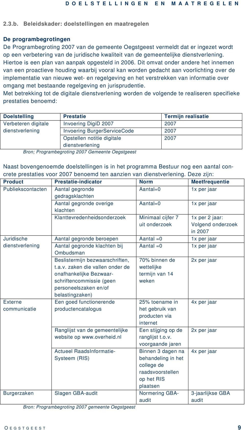 de gemeentelijke dienstverlening. Hiertoe is een plan van aanpak opgesteld in 2006.