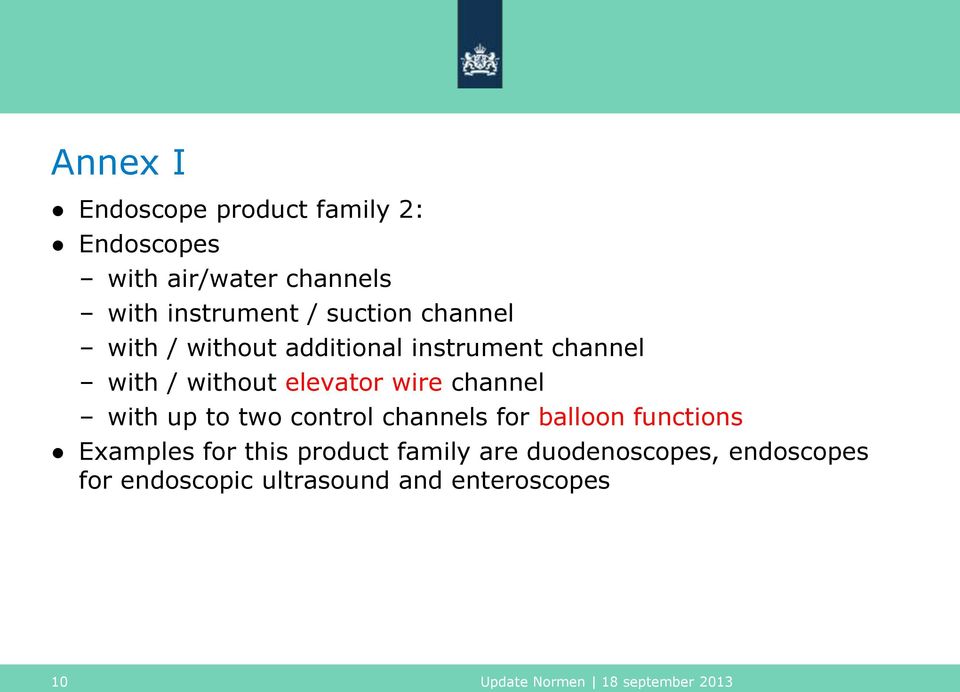 wire channel with up to two control channels for balloon functions Examples for this