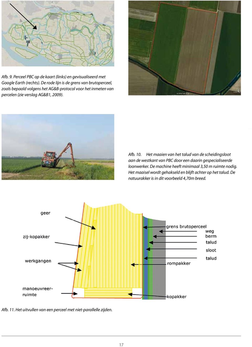 10. Het maaien van het talud van de scheidingsloot aan de westkant van PBC door een daarin gespecialiseerde loonwerker.