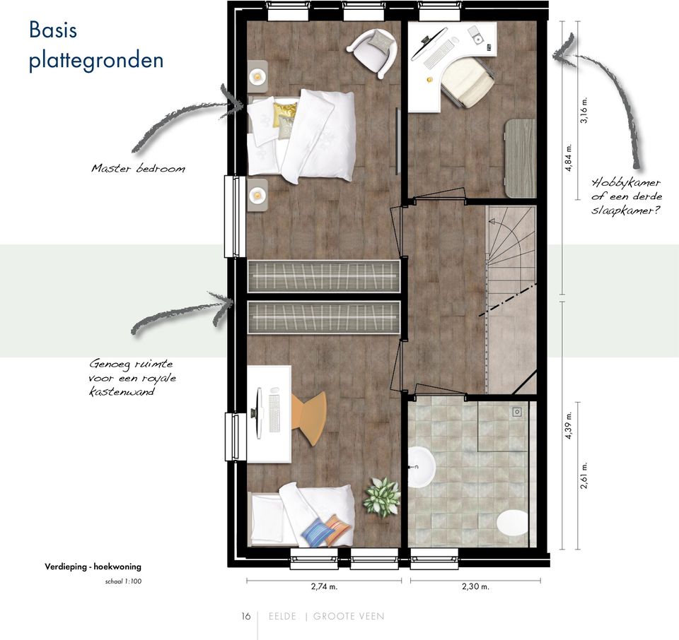 derde slaapkamer? 2,61 m. 4,39 m.