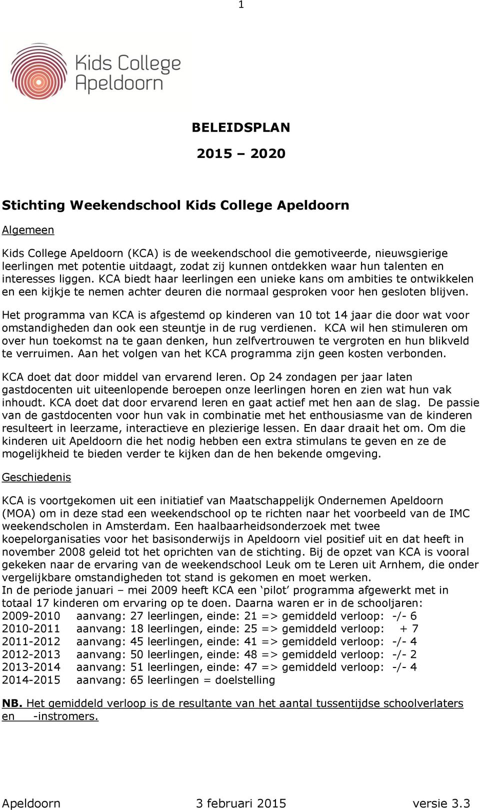 KCA biedt haar leerlingen een unieke kans om ambities te ontwikkelen en een kijkje te nemen achter deuren die normaal gesproken voor hen gesloten blijven.