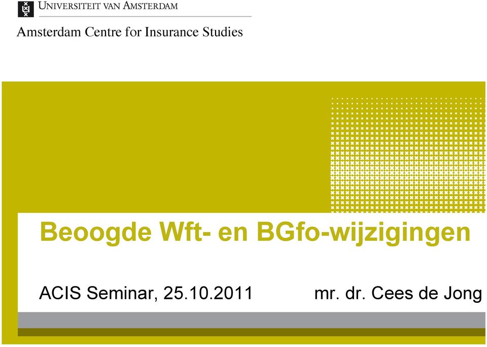 ACIS Seminar, 25.10.