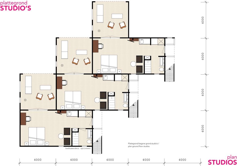 optioneel Plattegrond begane grond studio s / plan