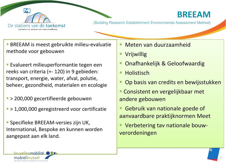 certificatie Specifieke BREEAM-versies zijn UK, International, Bespoke en kunnen worden aangepast aan elk land.