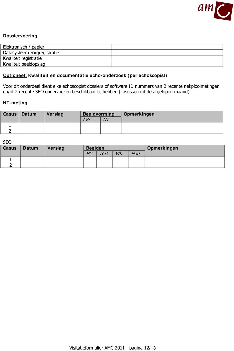 nekplooimetingen en/of 2 recente SEO onderzoeken beschikbaar te hebben (casussen uit de afgelopen maand).