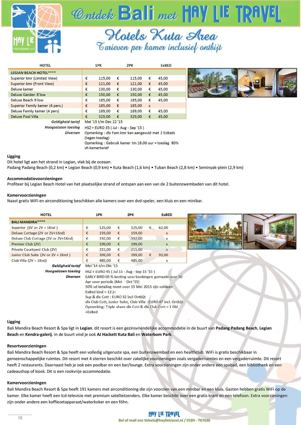 de 2 buitenzwembaden van dit hotel. Naast gratis WiFi en airconditioning beschikken alle kamers over een dvd-speler, een kluis en een minibar. Bali Mandira Beach Resort & Spa ligt in Legian.