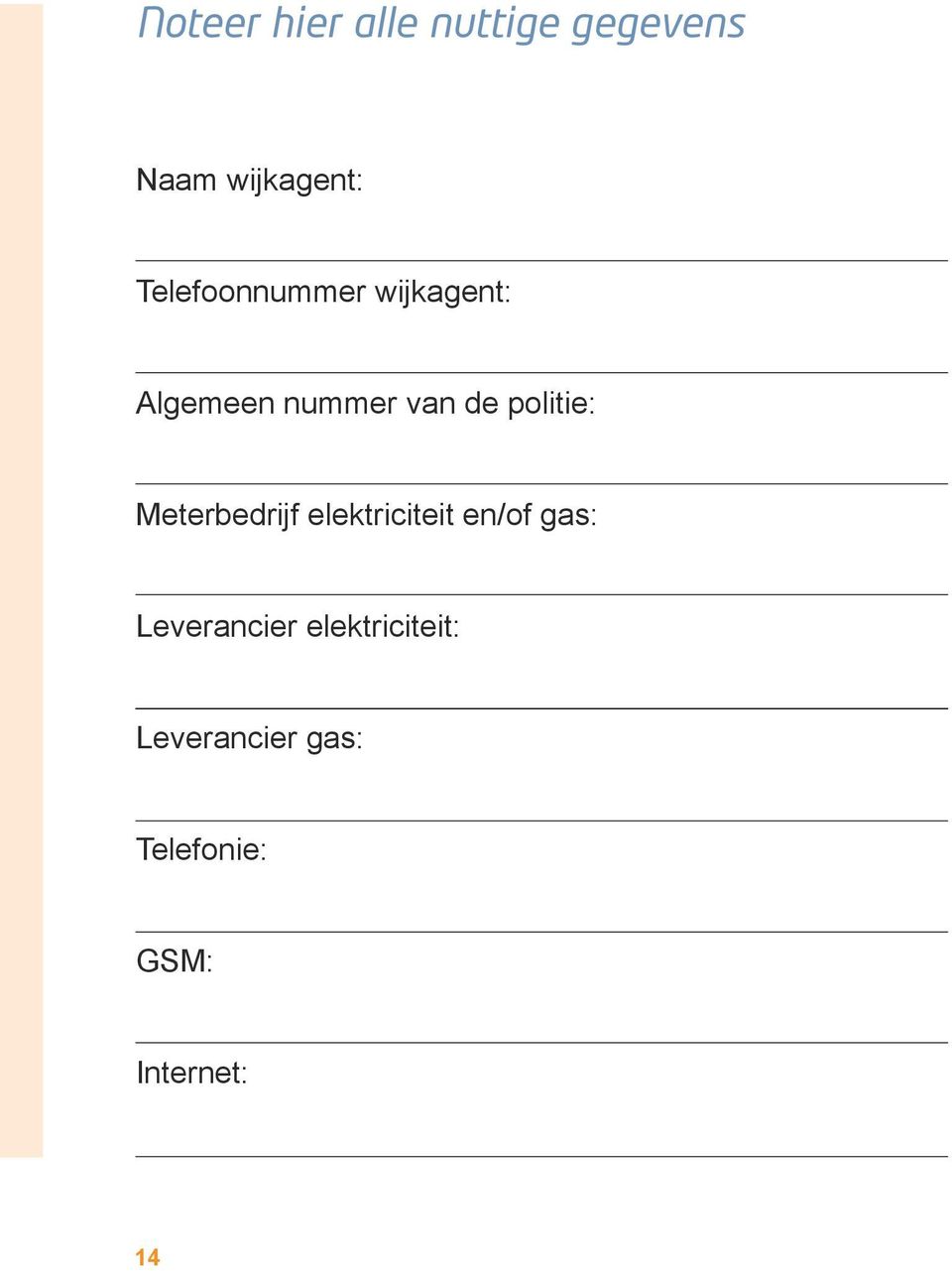 politie: Meterbedrijf elektriciteit en/of gas: