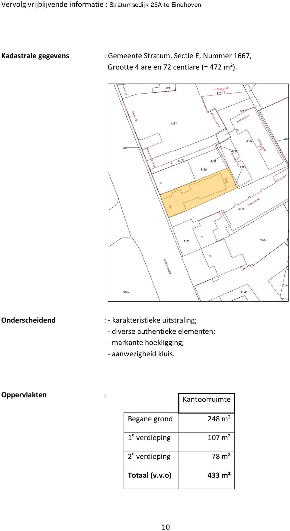 Onderscheidend : - karakteristieke uitstraling; - diverse authentieke elementen; -