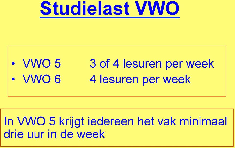 week In VWO 5 krijgt iedereen