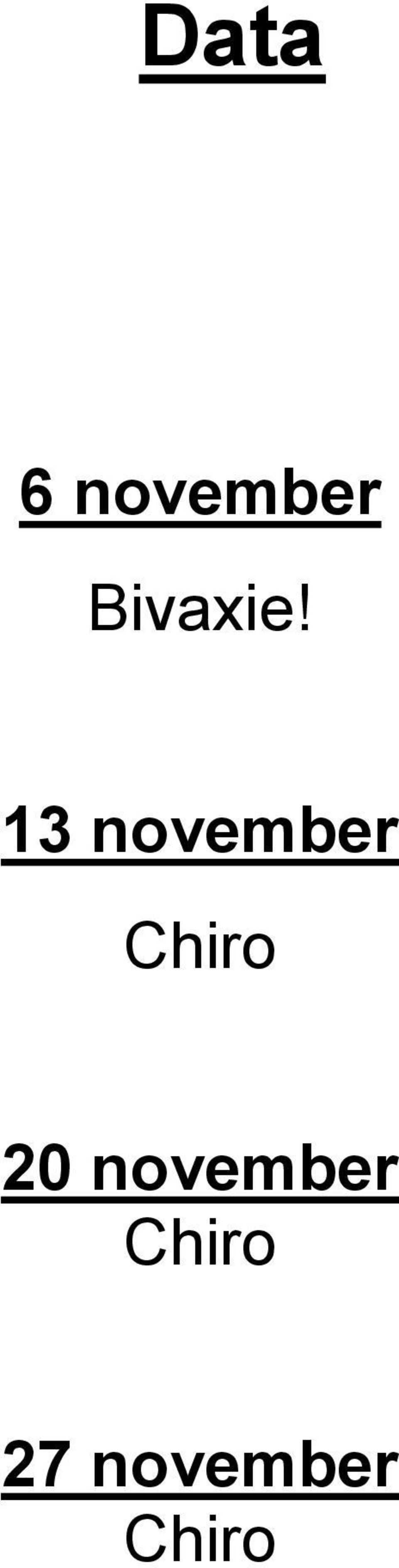 13 november Chiro