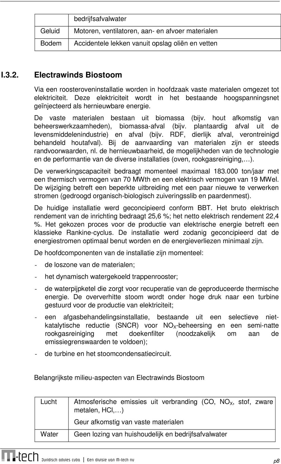 Deze elektriciteit wordt in het bestaande hoogspanningsnet geïnjecteerd als hernieuwbare energie. De vaste materialen bestaan uit biomassa (bijv.