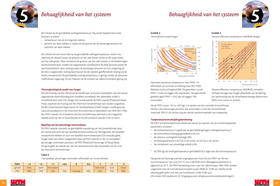 De invloed van een koud vlak op de gemiddelde stralingstemperatuur neemt toe, naarmate de afstand tussen de persoon en het vlak kleiner wordt en de oppervlakte van het vlak groter.