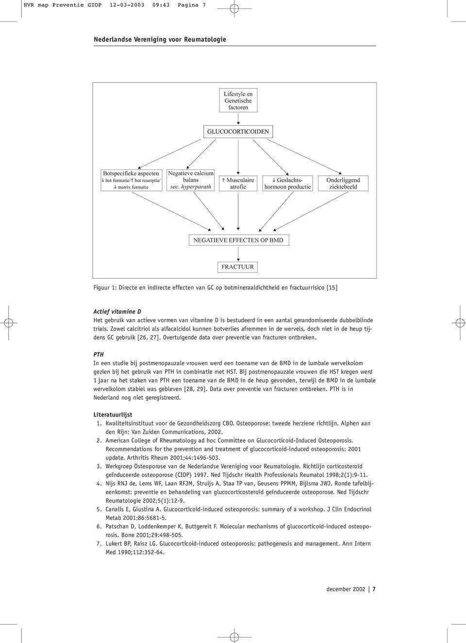 hyperparath Musculaire atrofie Geslachtshormoon productie Onderliggend ziektebeeld NEGATIEVE EFFECTEN OP BMD FRACTUUR Figuur 1: Directe en indirecte effecten van GC op botmineraaldichtheid en