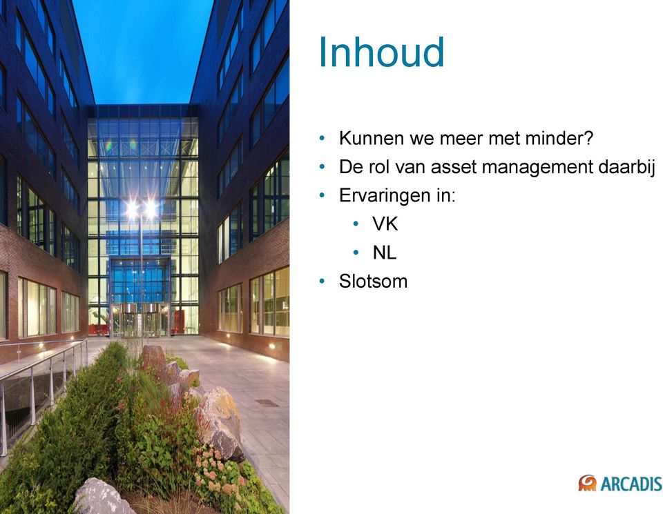 De rol van asset management