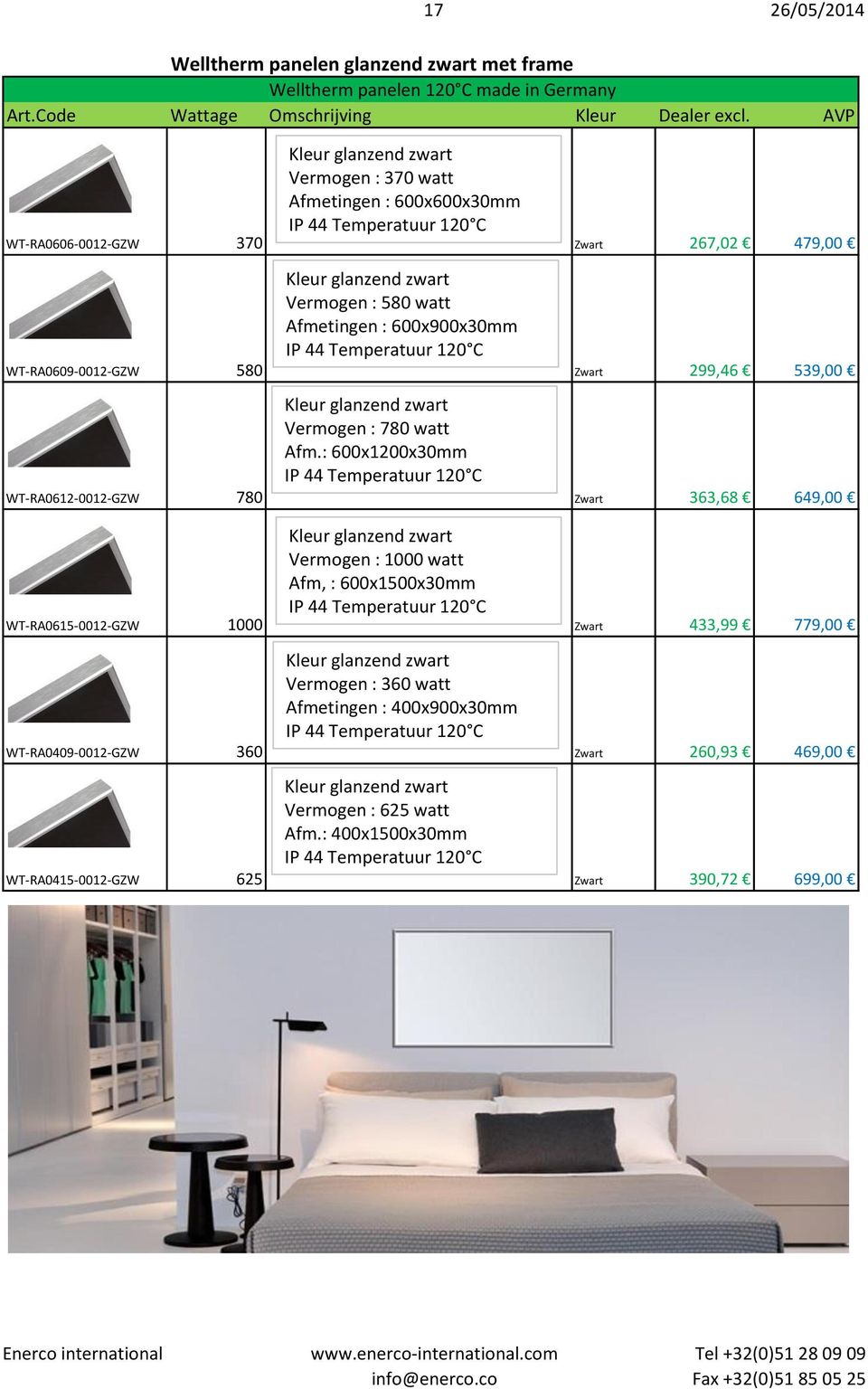 : 600x1200x30mm WT-RA0612-0012-GZW 780 Zwart 363,68 649,00 Kleur glanzend zwart Vermogen : 1000 watt Afm, : 600x1500x30mm WT-RA0615-0012-GZW 1000 Zwart 433,99 779,00 Kleur glanzend