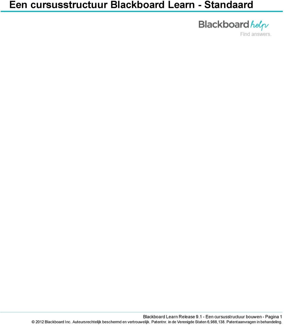 Blackboard Learn Release 9.