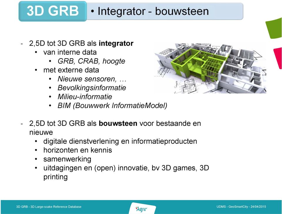 3D GRB als bouwsteen voor bestaande en nieuwe digitale dienstverlening en