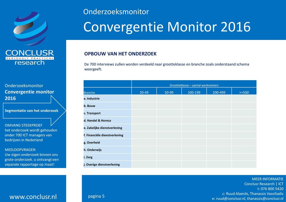 MEELOOPVRAGEN Uw eigen onderzoek binnen ons grote onderzoek. u ontvangt een separate rapportage op maat!