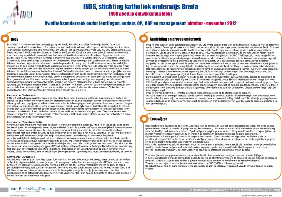 Deze zijn onderverdeeld in 26 basisscholen, 2 scholen voor speciaal basisonderwijs ( en ) en 3 scholen voor speciaal onderwijs (SO VSO Mytylschool, SO voor LZK, SO VSO ZML).