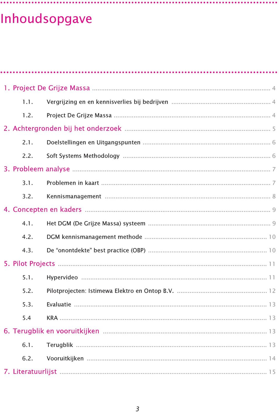 .. 9 4.2. DGM kennismanagement methode... 10 4.3. De onontdekte best practice (OBP)... 10 5. Pilot Projects... 11 5.1. Hypervideo... 11 5.2. Pilotprojecten: Istimewa Elektro en Ontop B.