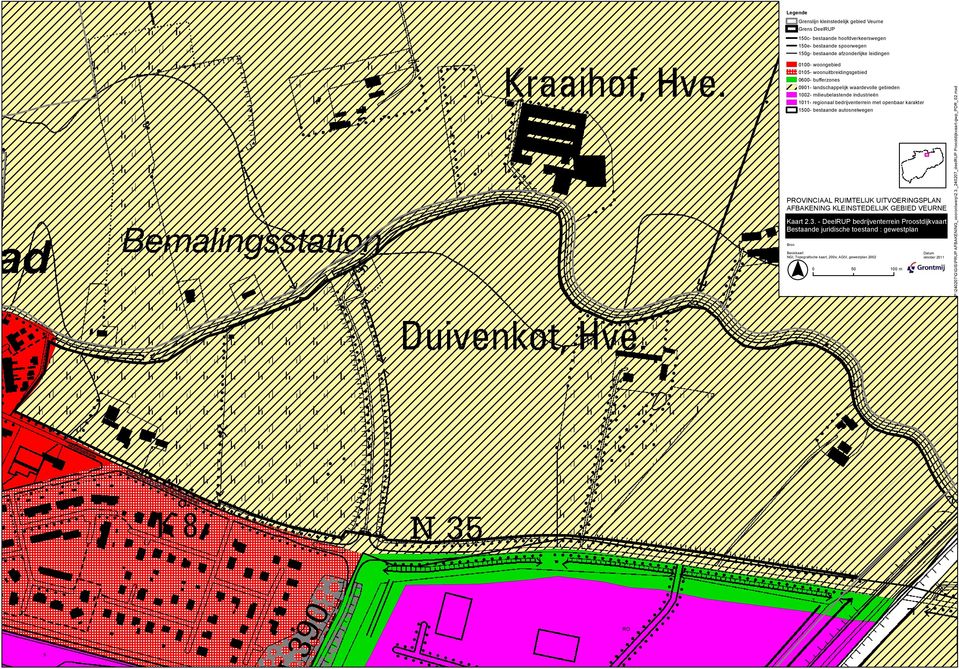 bedrijventerrein met openbaar karakter 1500- bestaande autosnelwegen Kaart 2.3.