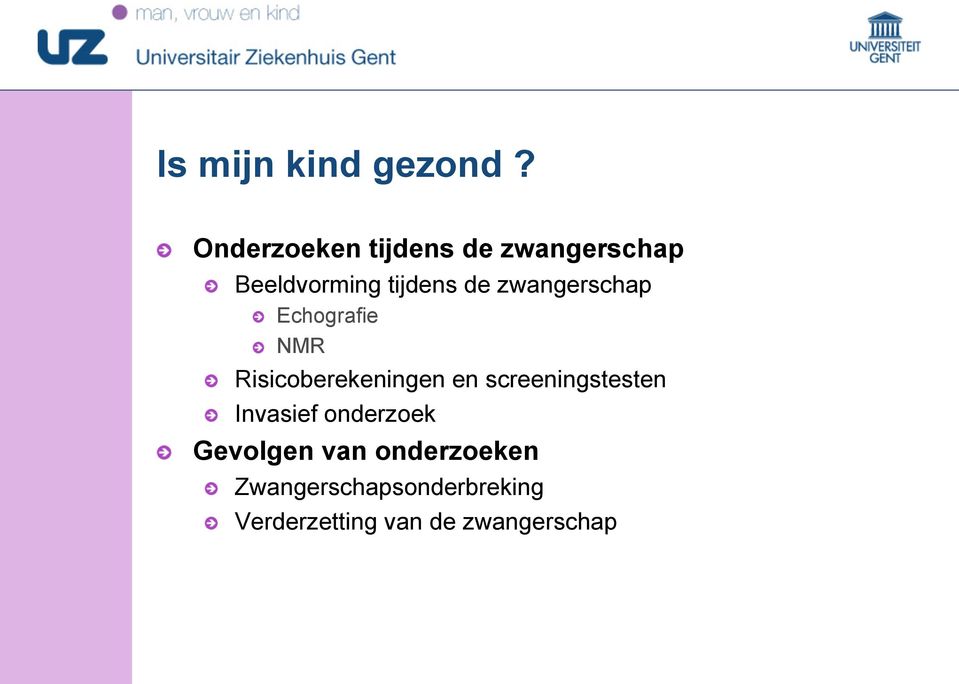 zwangerschap Echografie NMR Risicoberekeningen en