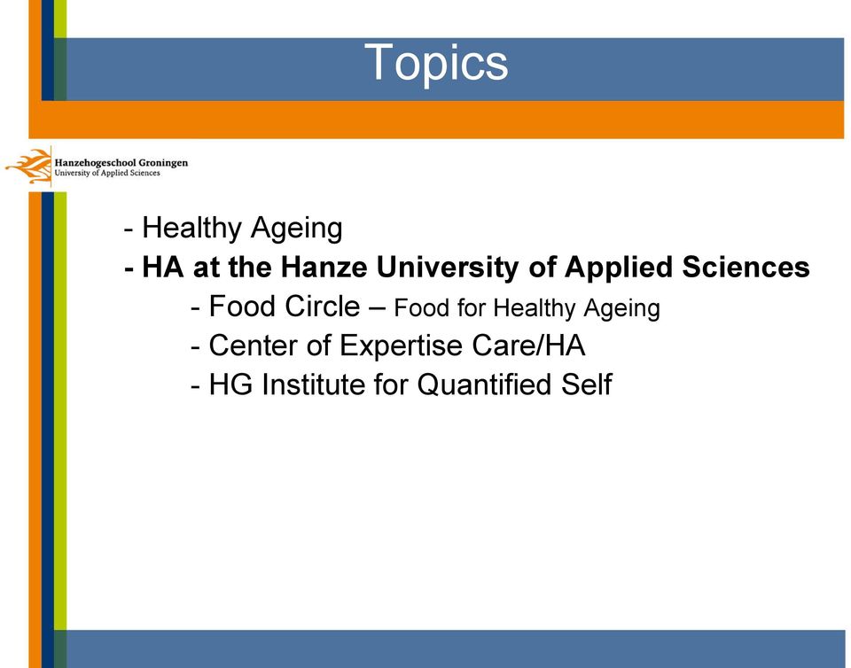 Circle Food for Healthy Ageing - Center of